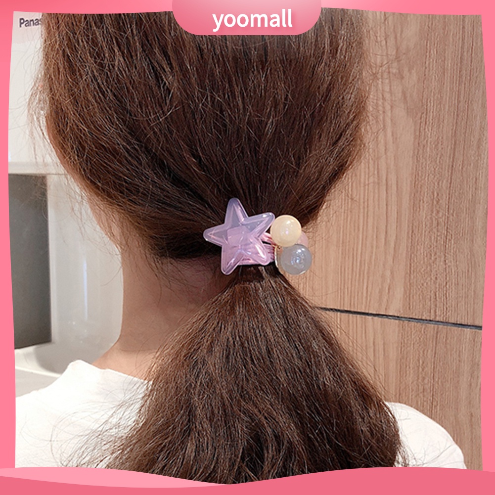 Dây Cột Tóc Co Giãn Hình Ngôi Sao Màu Kẹo Thời Trang Cho Nữ