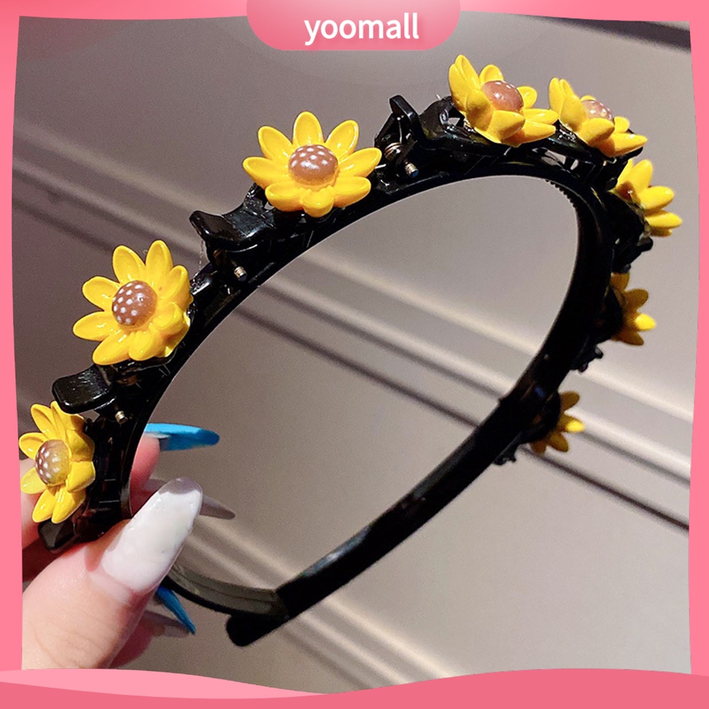 Băng Đô Cài Tóc Đính Hoa Phong Cách Hàn Quốc Xinh Xắn Cho Bé Gái