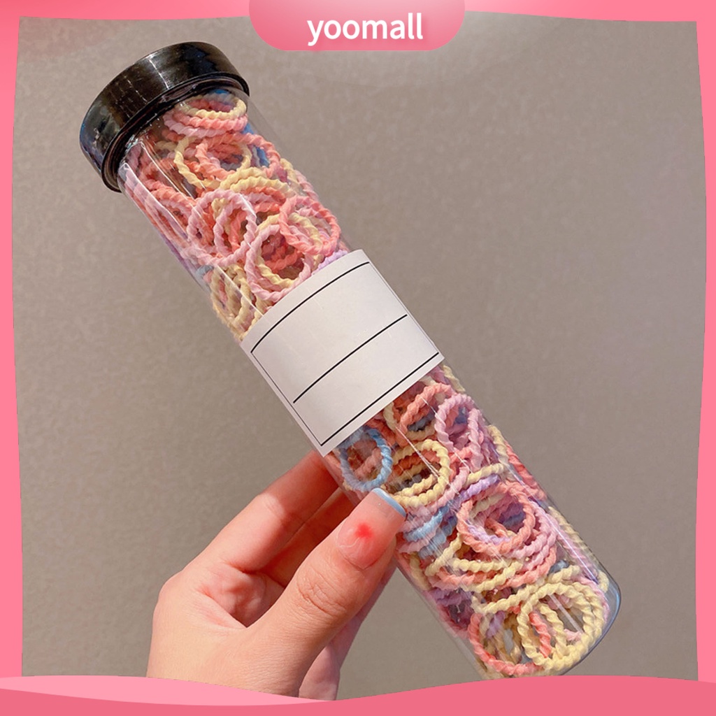 Bộ 300 Dây Cột Tóc Co Giãn Tốt Không Đau Không Làm Tổn Thương Tóc Đuôi Ngựa Cho Bé