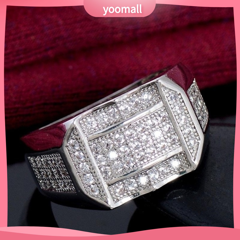 Nhẫn Đính Đá Thời Trang Sang Trọng Cho Nam