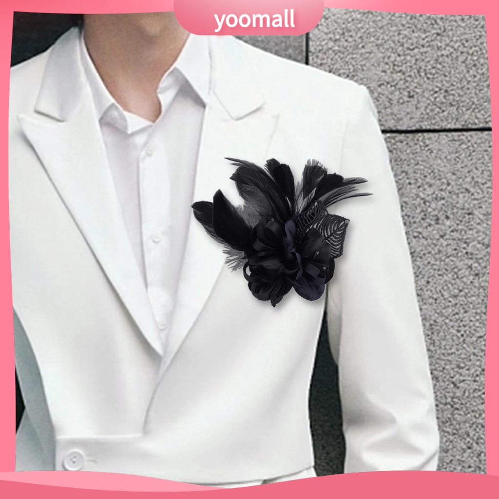 Ghim Cài Áo Hình Lông Vũ Chống Mòn Làm Thủ Công