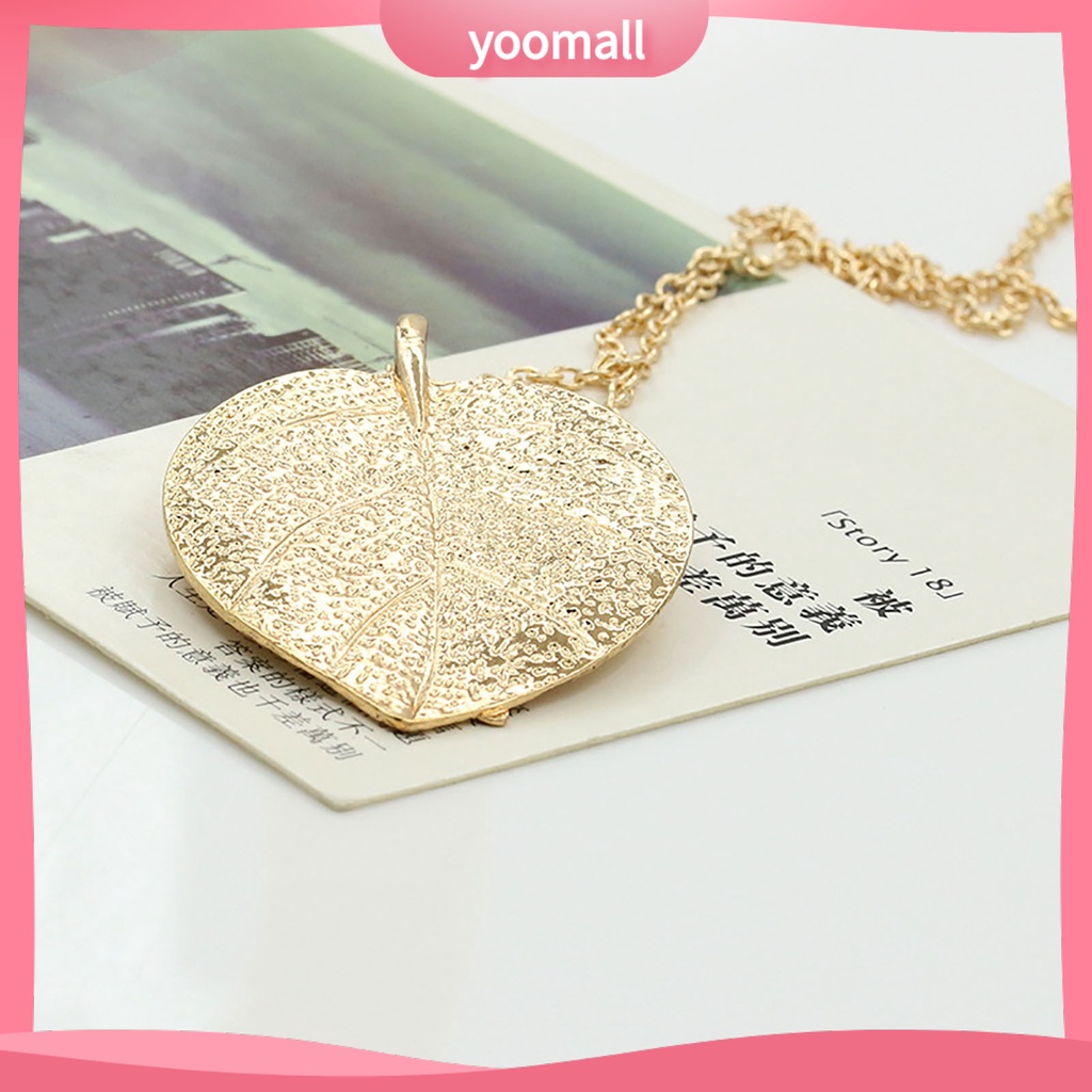 [YM] Vòng Cổ Sweater Dây Xích Kết Cấu Lá Duyên Dáng Thanh Lịch Dễ Lên Màu Làm Quà Tặ