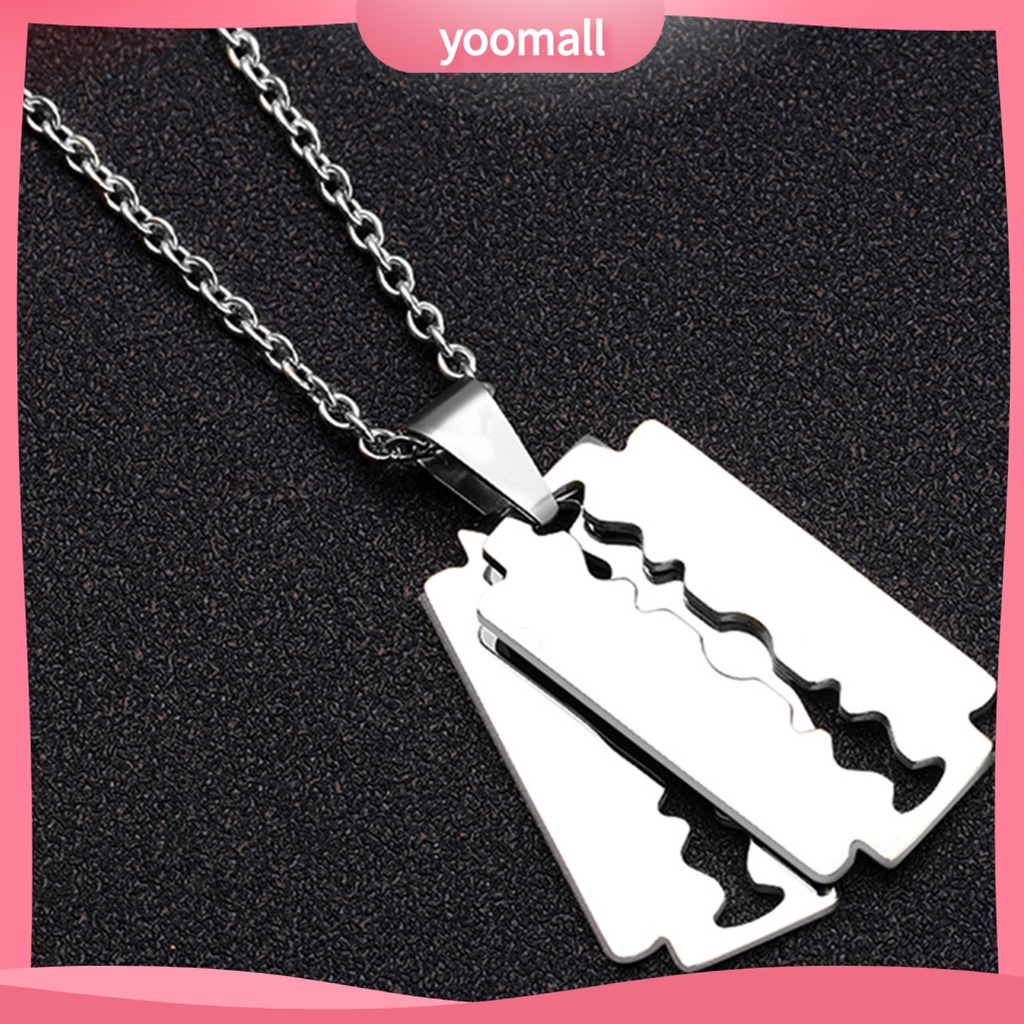 [YM] Vòng cổ Mặt Hình Học Mạ Điện Màu Bạc Thời Trang Chống Dị Ứng Trang Trí Cổ