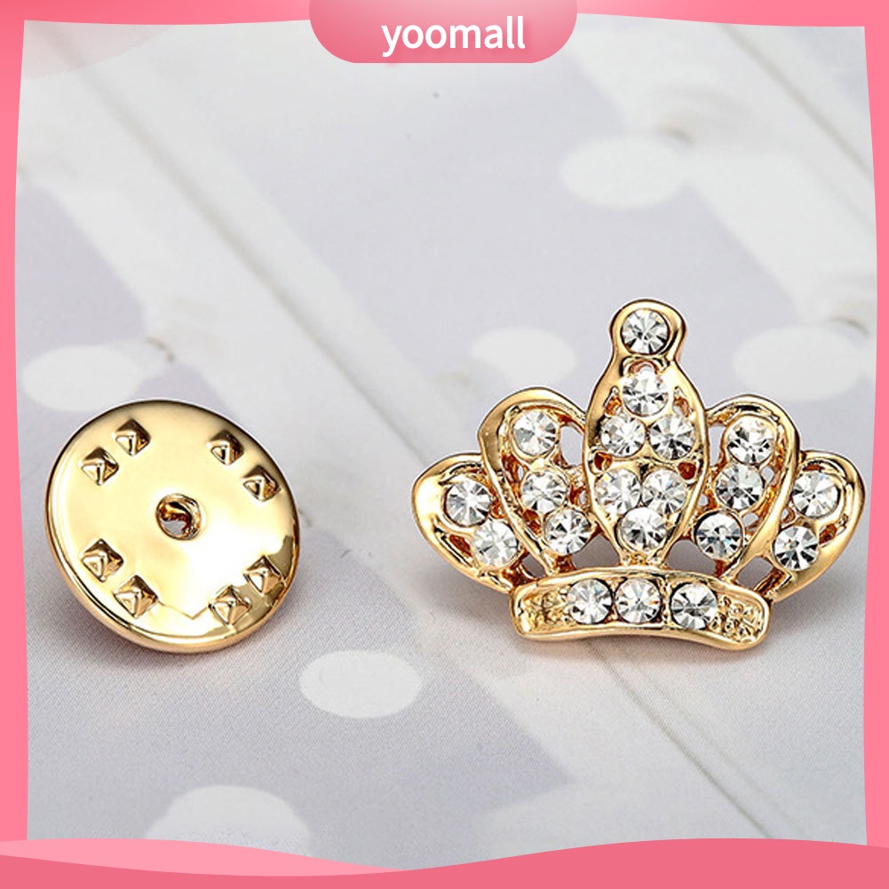 Ghim Cài Áo Hình Vương Miện Đính Đá Thời Trang Cho Nữ