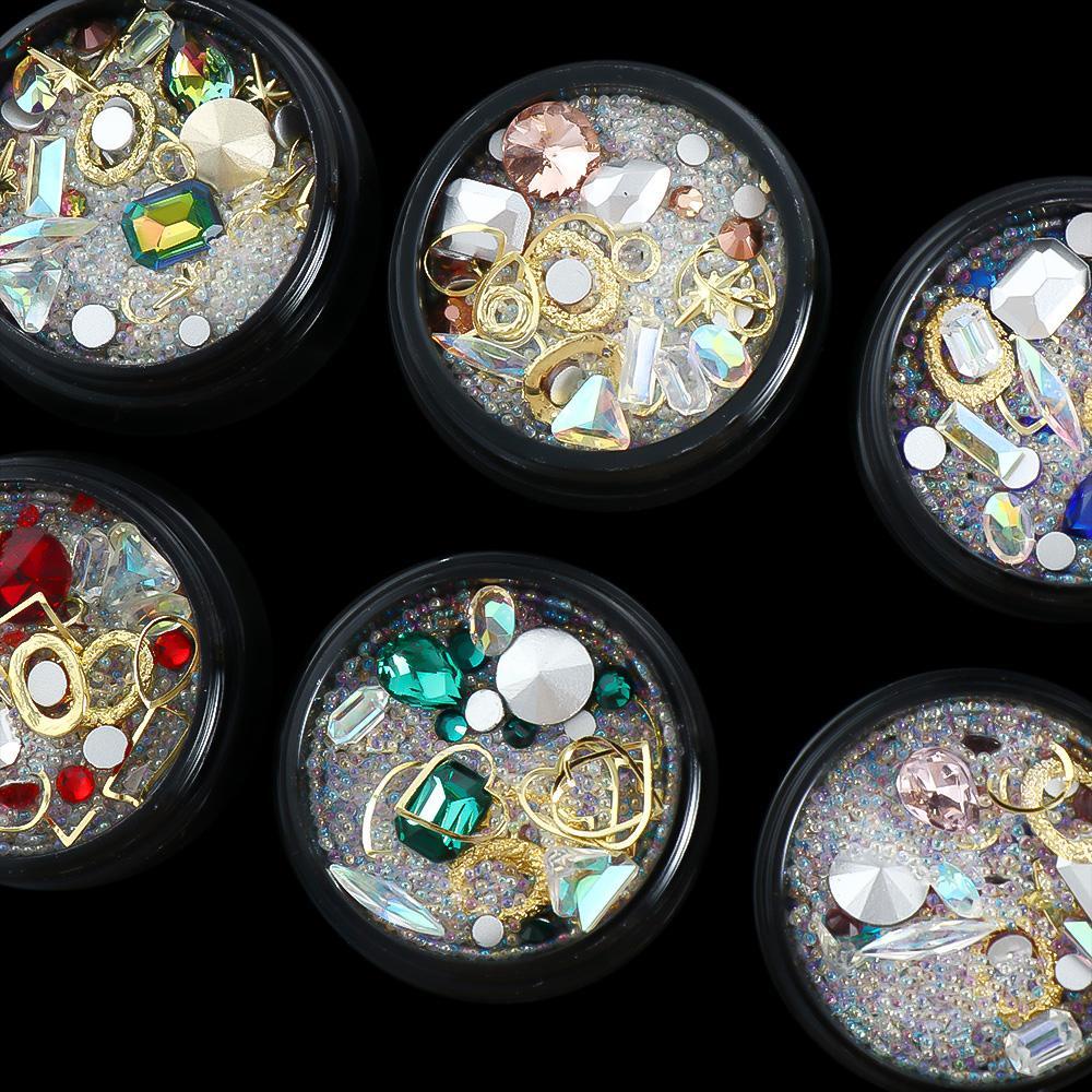 OCEANMAP Đá Đính Trang Trí Móng Tay 3D Nhiều Kích Cỡ