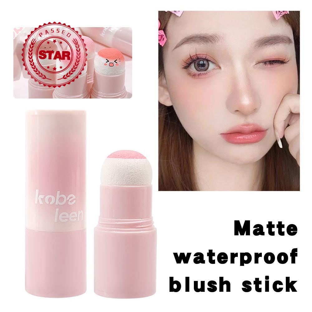 Má Hồng Dạng Thỏi Đầu Xốp Lì Kháng Nước Hiệu KOBE LEEN C8C9