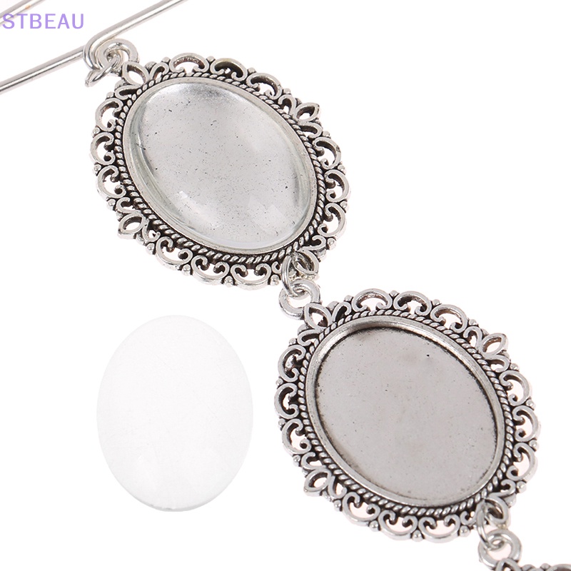 [Cxsteau] Ghim Cài Hình Bầu Dục Oval Dùng Để Trang Trí Khung Ảnh Cưới DIY