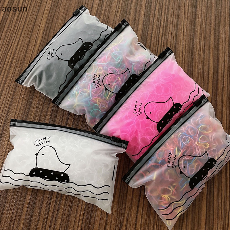 Set 1000 Dây Chun Buộc Tóc Nhiều Màu Sắc Dành Cho Bé Gái