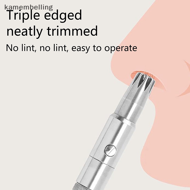Kamembelling Dụng Cụ Tỉa Lông Mũi / Tai / Lông Mũi Bằng Thép Không Gỉ Có Thể Rửa Sạch Cho Nam