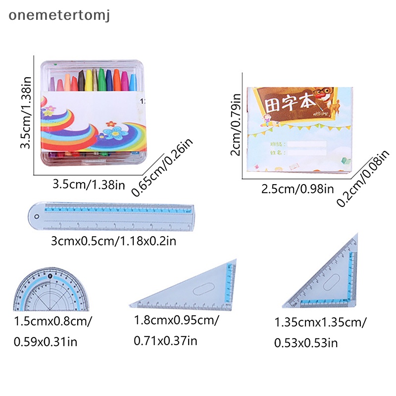 Mô Hình Thước Kẻ Mini Tỉ Lệ 1 / 12 Dùng Trang Trí Nhà Búp Bê