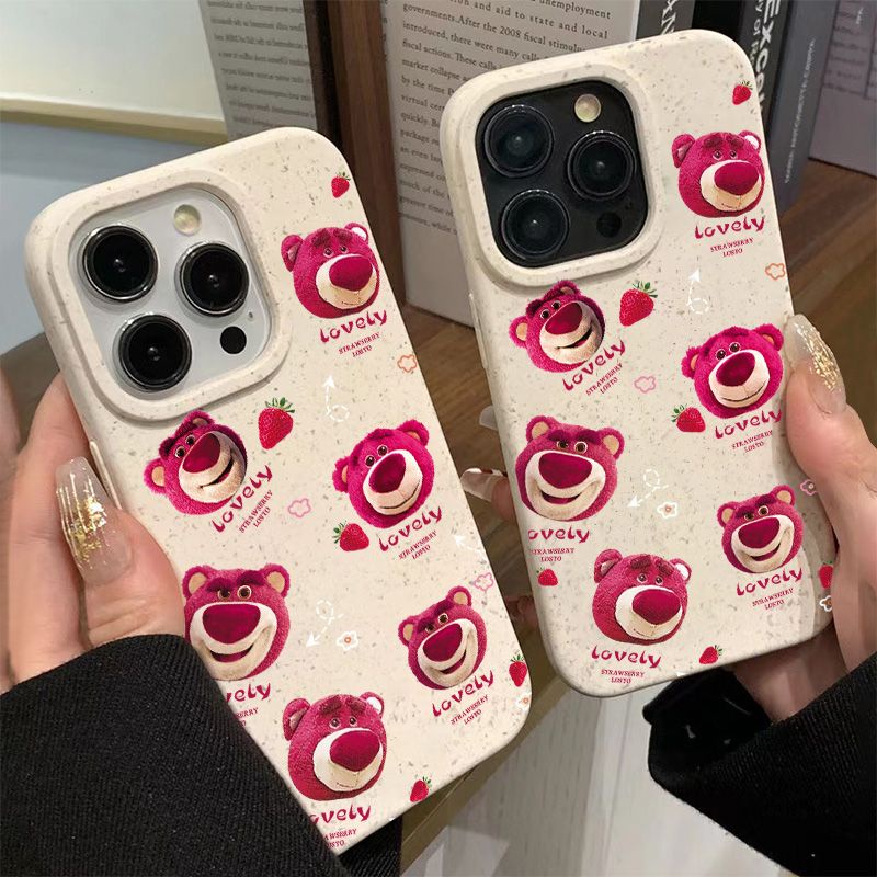 Ốp Điện Thoại Mềm Chống Sốc In Hình Gấu Dâu Tây Đơn Giản Cho Iphone 8p 14Promax 7 1213In 11 2DXL