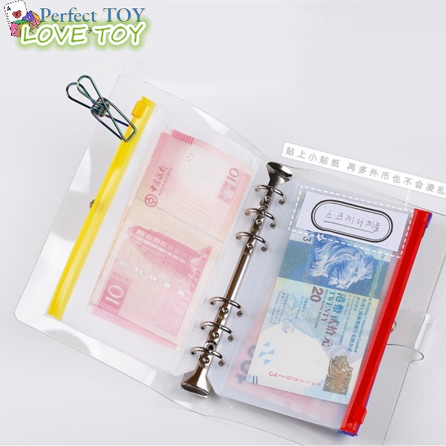 Túi Đựng Tài Liệu Khổ A6 / A5 Bằng PVC Trong Suốt Có Khóa Kéo Tiện Dụng