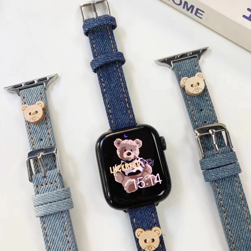 Dây Đeo Denim Thay Thế Dành Cho Đồng Hồ Thông Minh Apple watch 8 7 6 5 4 se 3 iWatch 49mm 45mm 44mm 42mm 41mm 40mm 38mm