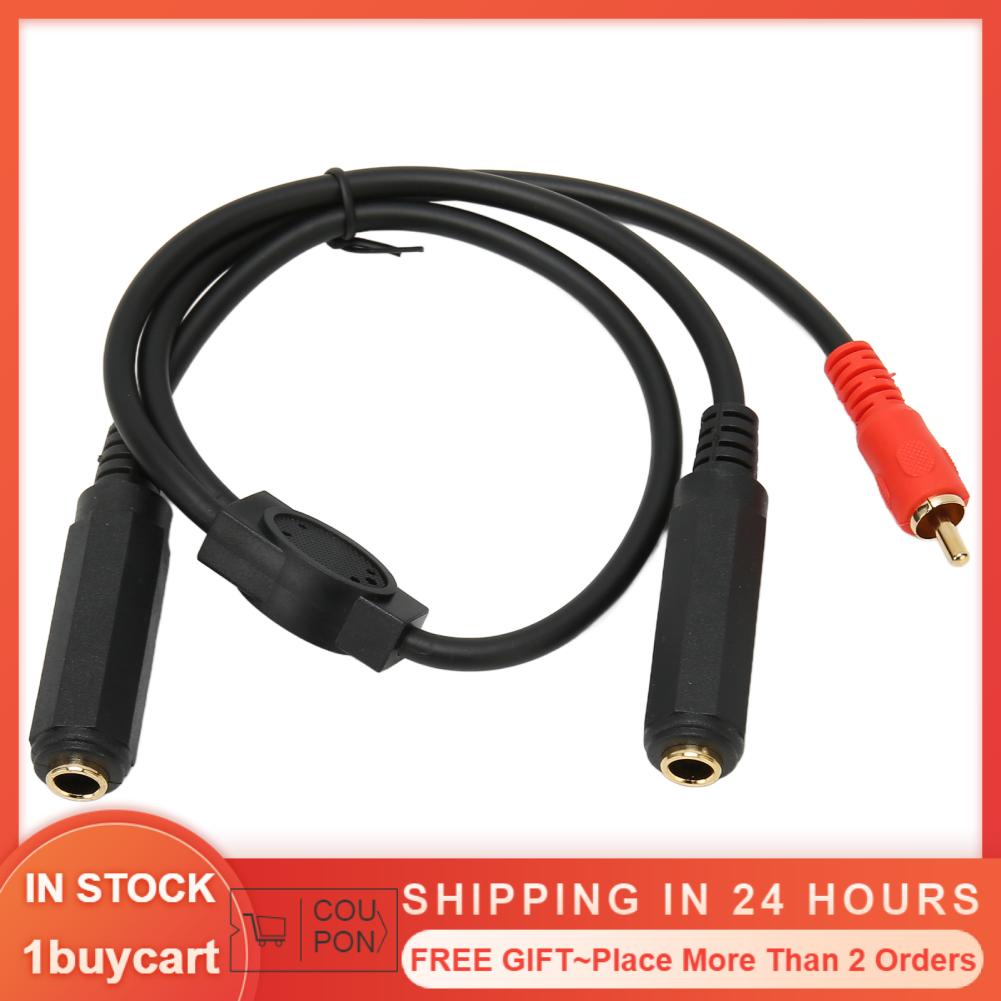1buycart1 6.35mm Female To Male Cable Stereo Splitter Y