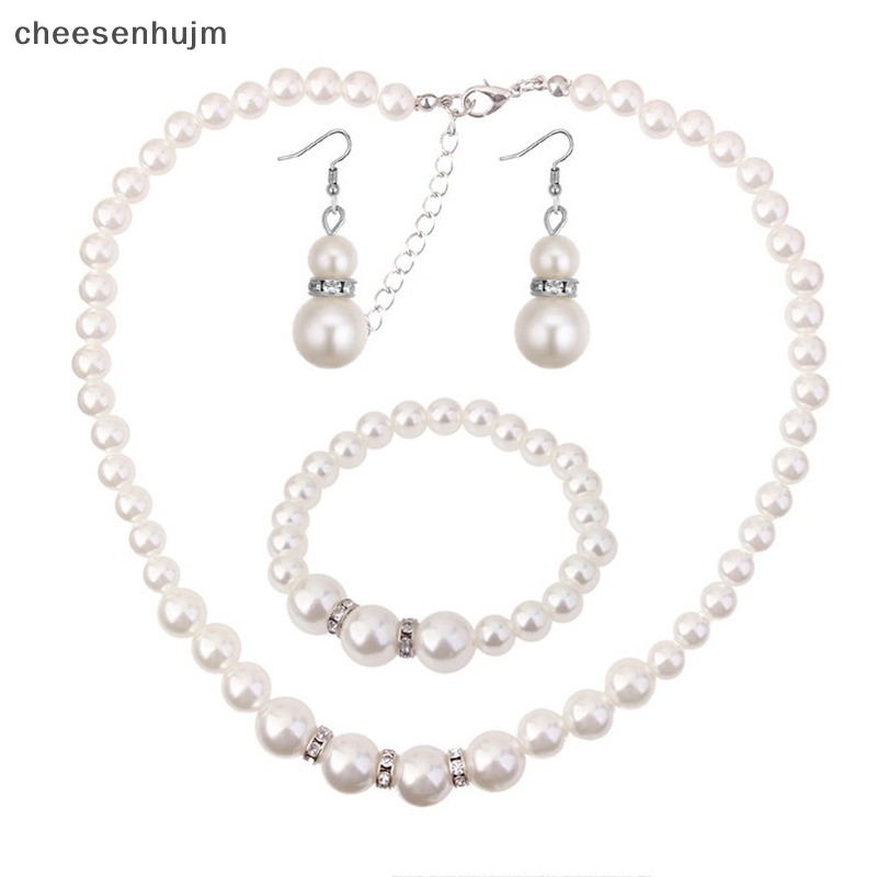 Bộ Trang Sức Đính Ngọc Trai Nhân Tạo Thời Trang Dành Cho Nữ