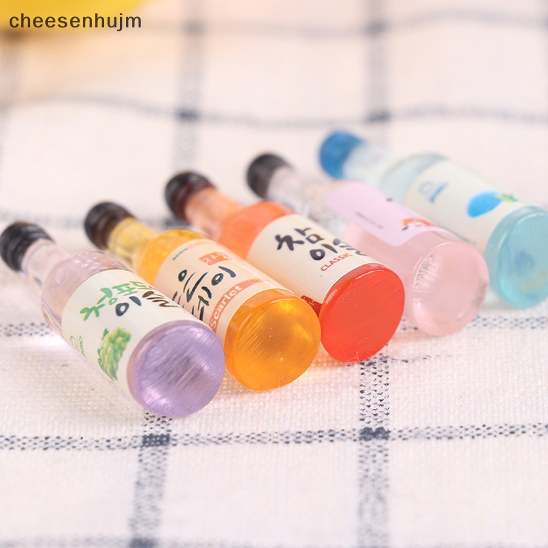 Set 10 Chai Bia Bằng Nhựa Resin Tỉ Lệ 1 / 12 Dùng Trang Trí Nhà Búp Bê