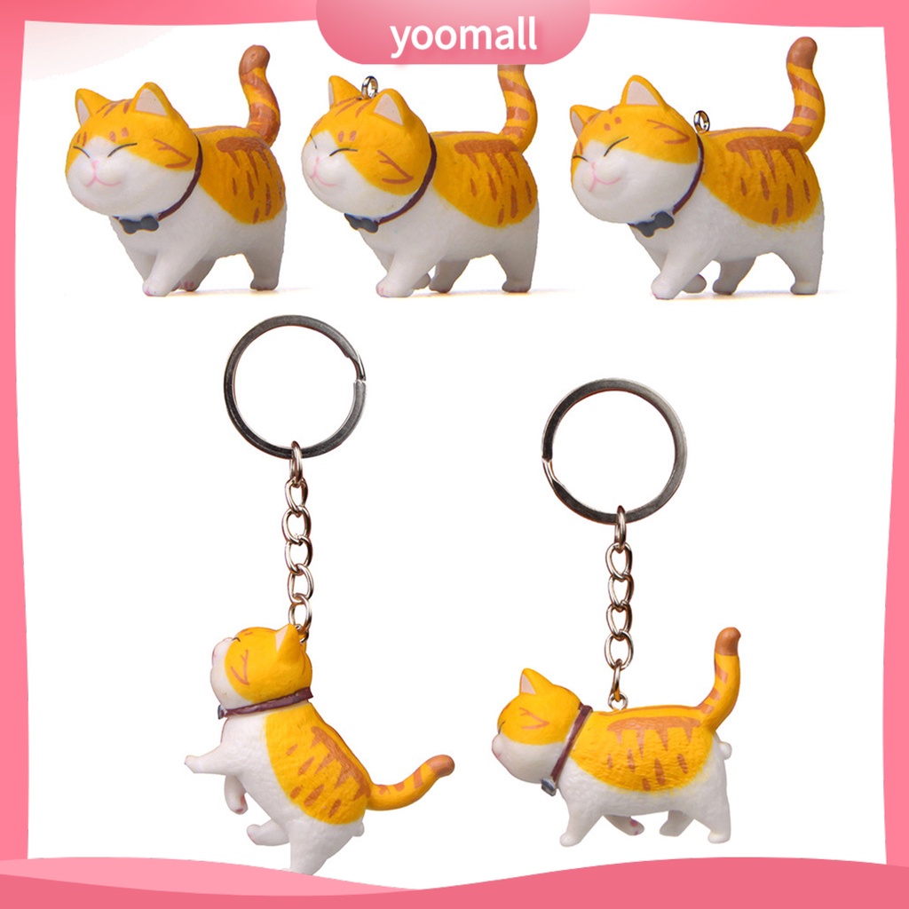 Móc Khóa Hình Mèo Chubby Mini Dễ Thương