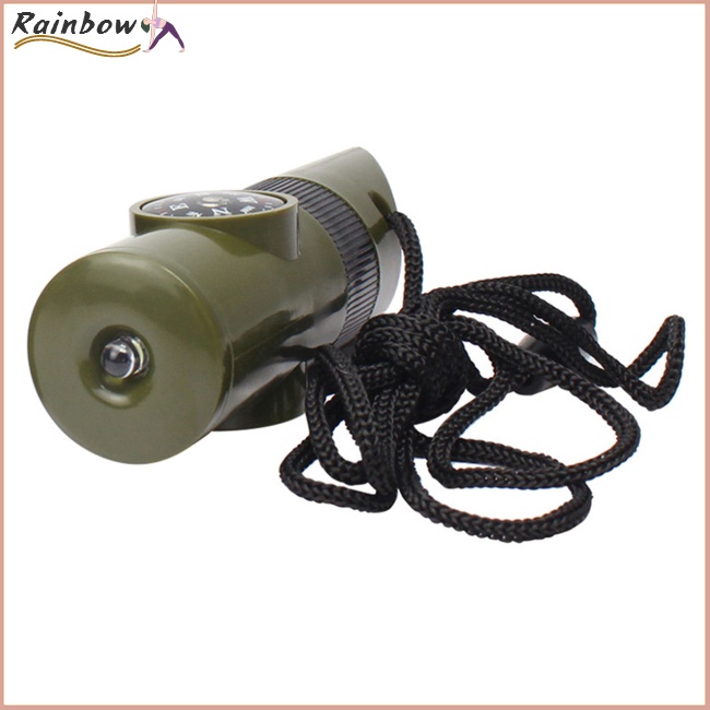 Còi Sinh Tồn Đa Năng 7 Trong 1 Có Đèn LED Và Dây Đeo Tiện Dụng