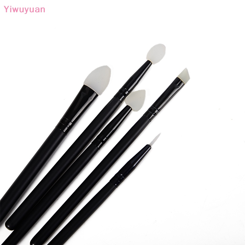 Bộ 5 Cọ Trang Điểm Mắt Môi Mặt Bằng Silicon Mềm