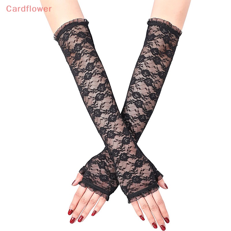 1 Đôi Găng Tay Ren Lưới Hở Ngón Chống Nắng Cho Nữ Mới