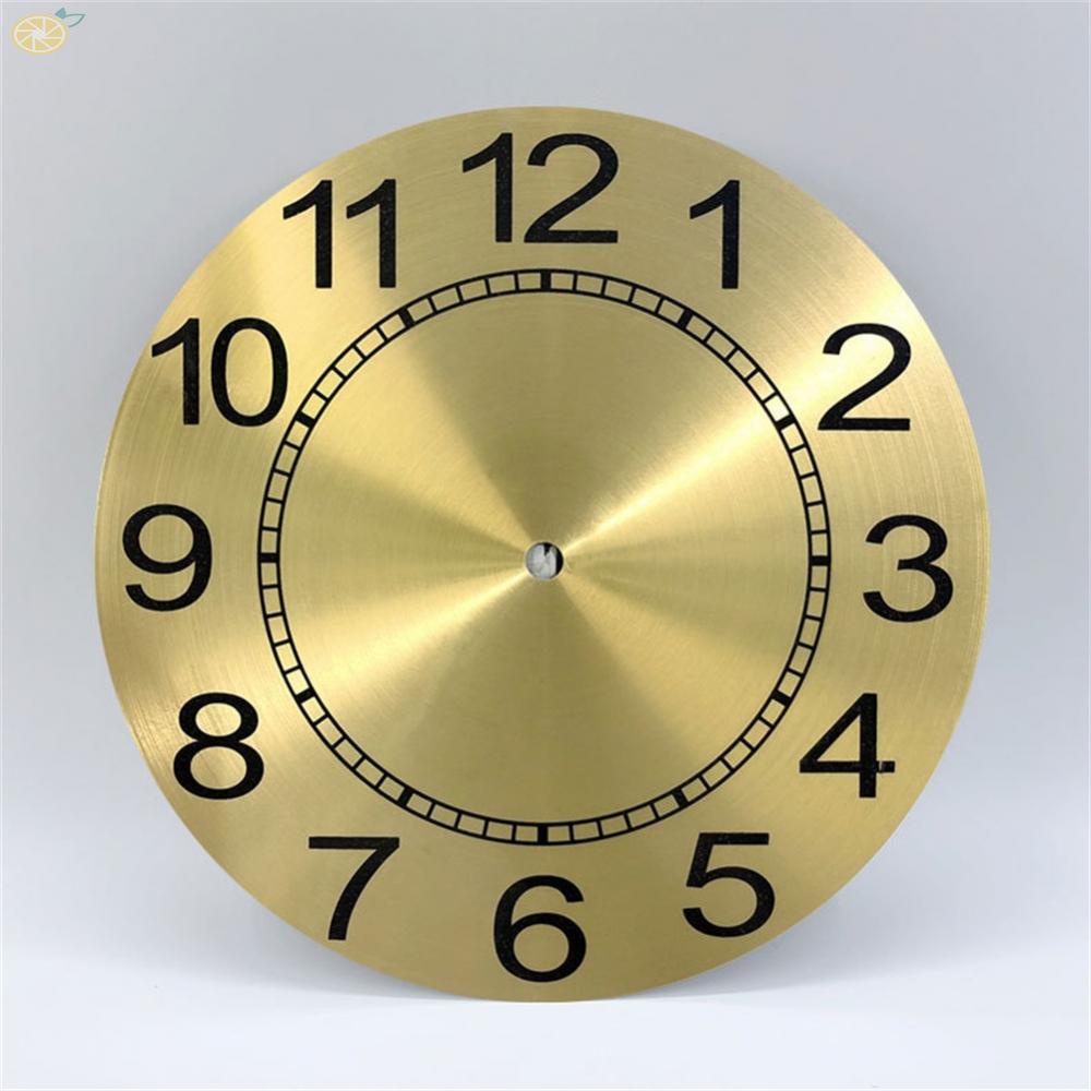 【VARSTR】Clock Dial Face Clocks Gold Background Metal Quartz Wall 243mm 9.5Inch