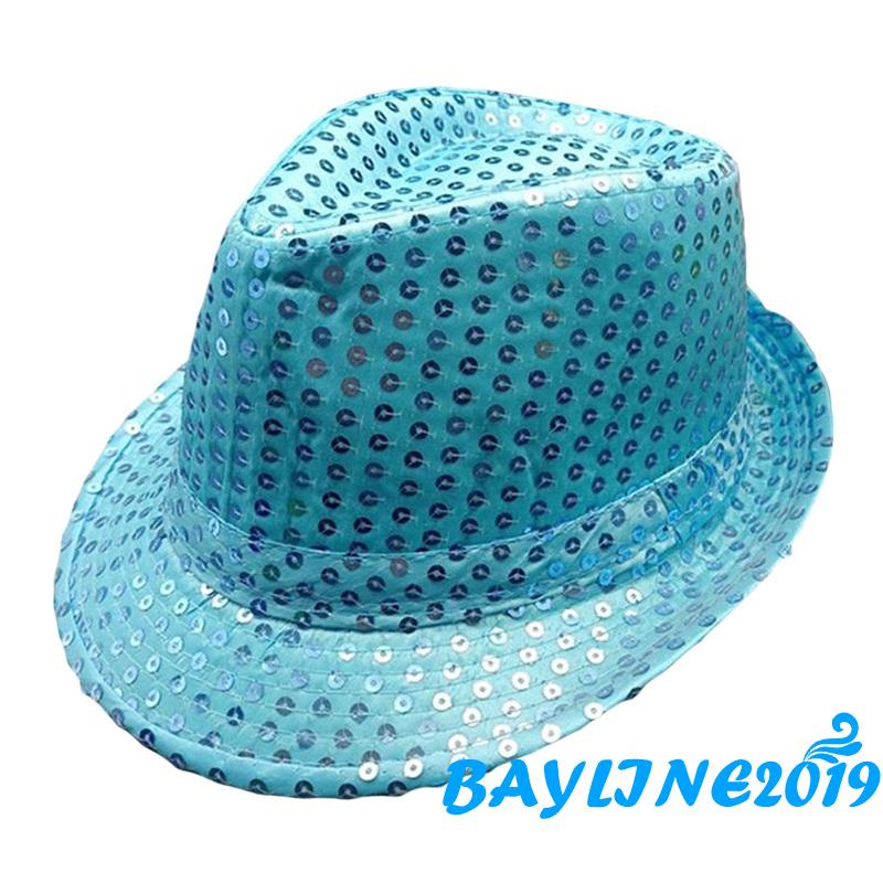 Mũ Jazz Đính Kim Sa Lấp Lánh Cho Nữ