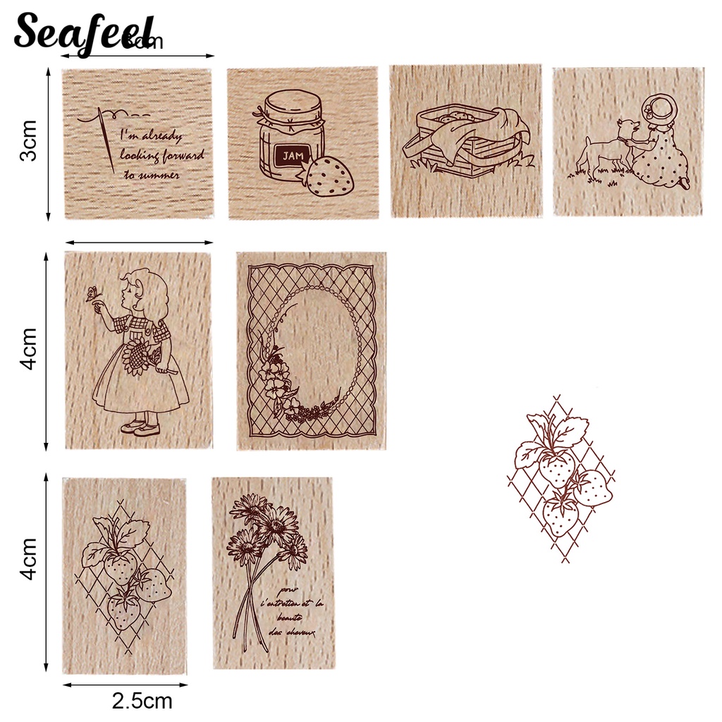 Con Dấu Bằng Gỗ Cứng Mềm Mại Đa Năng Trang Trí Sổ Tay / Nhật Ký