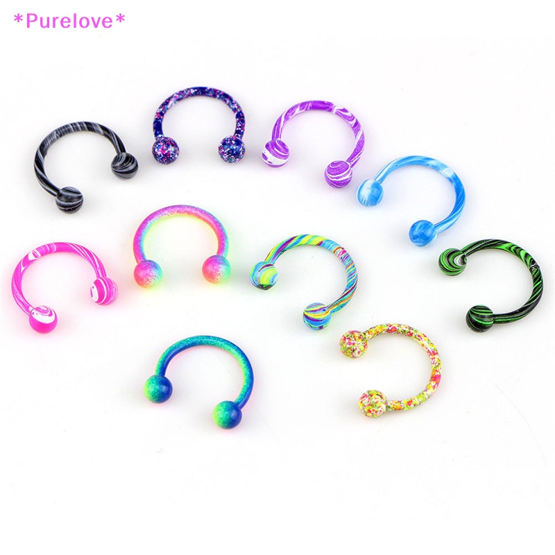 Set 10 Khuyên Mũi Thép Không Gỉ Cá Tính Thời Trang Mới