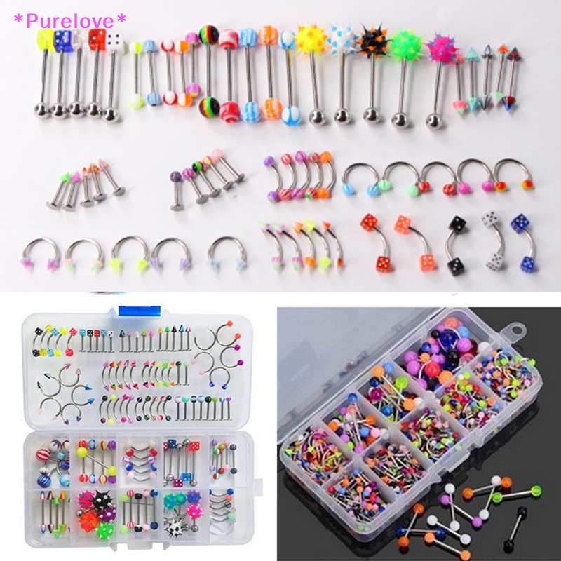 Set 60 Khuyên Lưỡi / Môi / Cơ Thể Thời Trang Cá Tính Mới