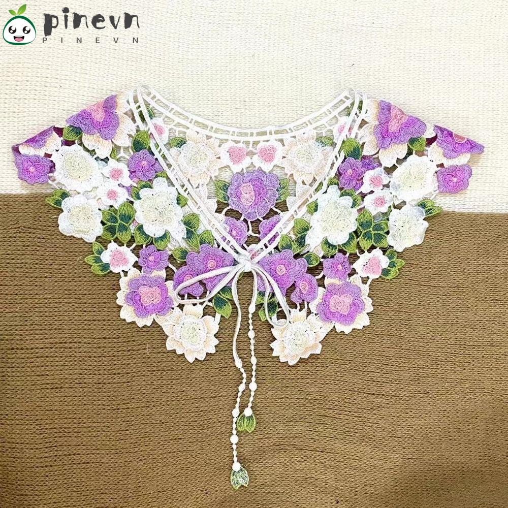 Cổ Áo Sơ Mi Giả Họa Tiết Hoa Thời Trang Cho Nữ