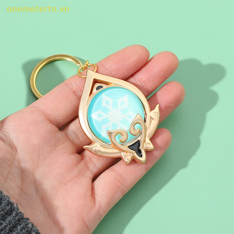 Móc Khóa Hình Đôi Mắt Thần Bằng Thủy Tinh Hai Mặt Phát Sáng onemetertn