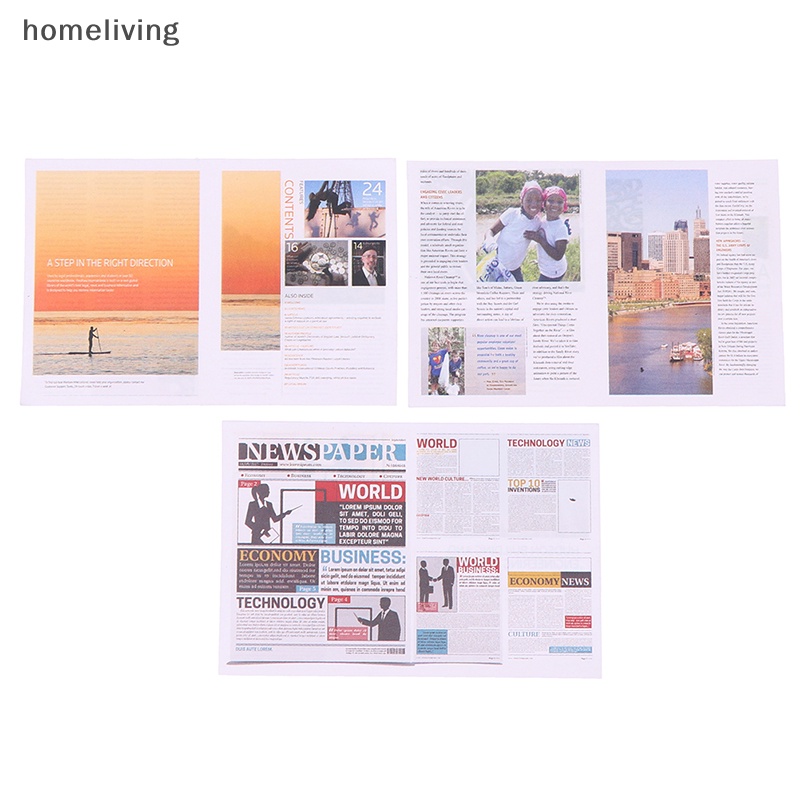 Set 6 Tạp Chí Xinh Xắn Dùng Để Trang Trí Nhà Búp Bê