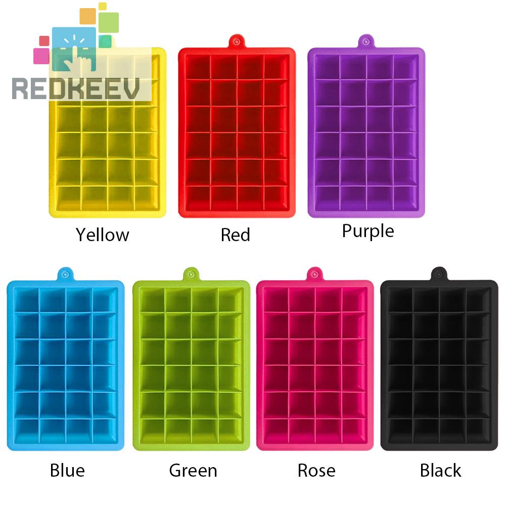 Khuôn Silicone Làm Đá 24 Ô Có Nắp Đậy