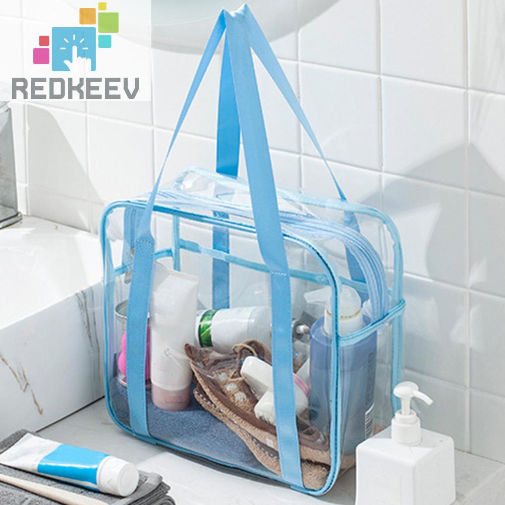 Túi Đựng Mỹ Phẩm Bằng PVC Trong Suốt Đa Năng Có Khóa Kéo Tiện Dụng Cho Nữ