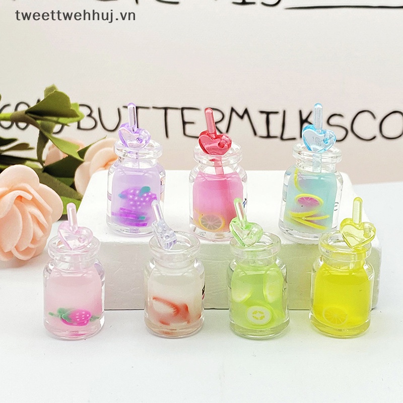 Set 5 Ly Uống Nước Trái Cây Mini Phát Sáng Trong Bóng Tối Trang Trí Tiểu Cảnh