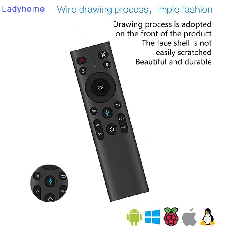 Chuột Không Dây 2.4G Q5 Con Quay Hồi Chuyển 3 Trục Điều Khiển Bằng Giọng Nói Với Đầu Nhận USB Cho Máy Tính