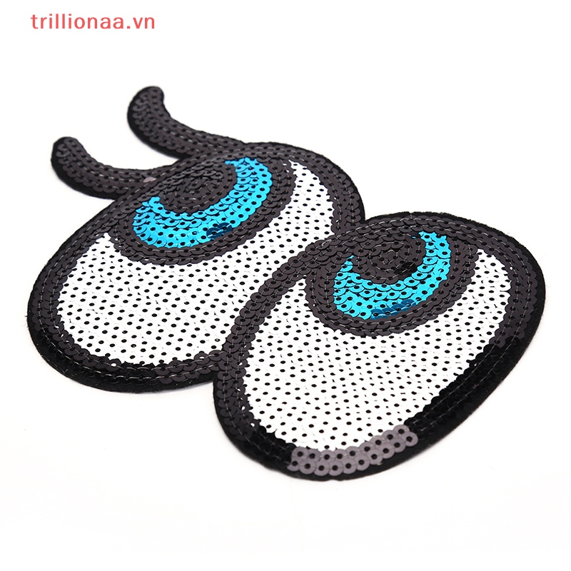 Sticker Ủi Thêu Hình Đôi Mắt Hoạt Hình Dễ ThươngVn Mới Mới VN