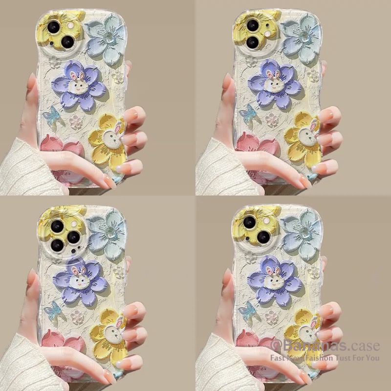 Ốp Điện Thoại Dẻo Trong Suốt Họa Tiết Hoa Kiểu Tranh Sơn Dầu Cho iPhone 14 Plus 14 13 12 11 Pro Max X Xr Xs Max 7 8 Plus SE2020