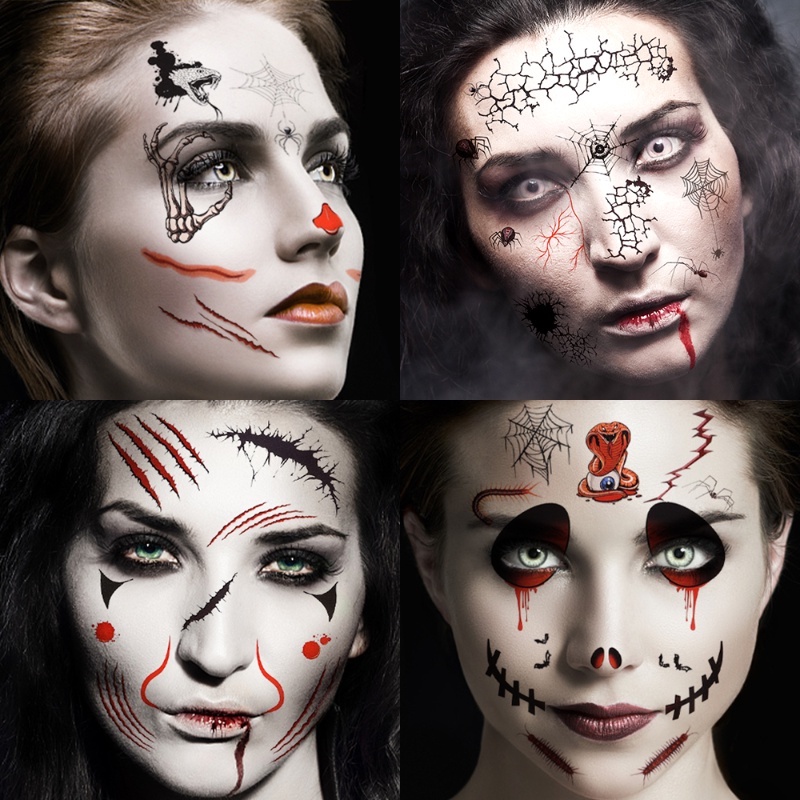 Hình Xăm Dán Vết Sẹo / Vết Sẹo Hóa Trang Halloween Độc Đáo