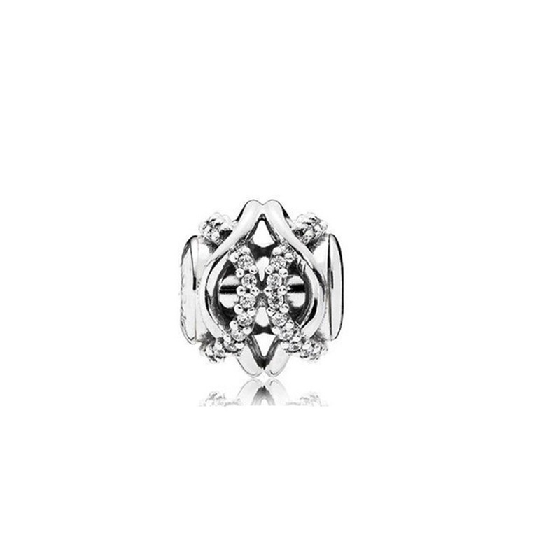 Hạt Charm Hình Cỏ Bốn Lá Bằng Bạc Sterling Pandora925 Dùng Làm Trang Sức DIY