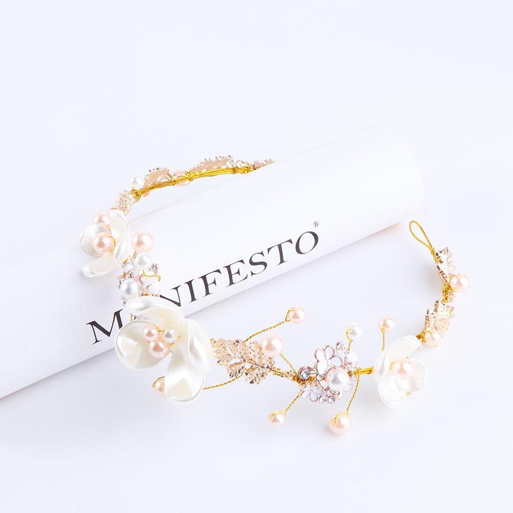 Cài Tóc Hình Hoa Đính Đá Nhân Tạo 2 Lớp Cho Phù Dâu