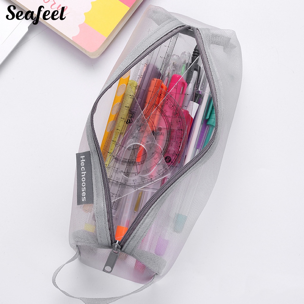 Túi Lưới Đựng Bút Trong Suốt Gọn Nhẹ Chống Bụi Sức Chứa Lớn