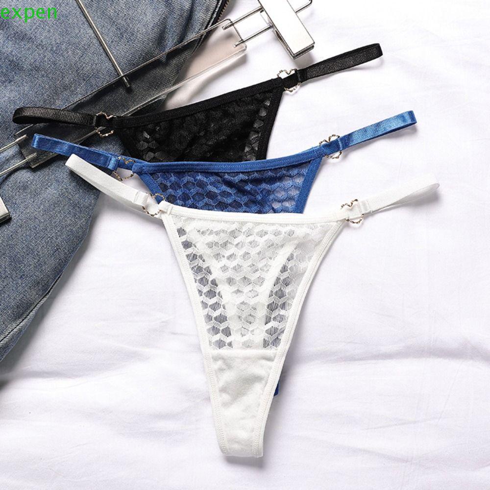 EXPEN Quần Lót Ren Hoa Trong Suốt Lưng Thấp Thiết Kế Đơn Giản Cho Phái Nữ