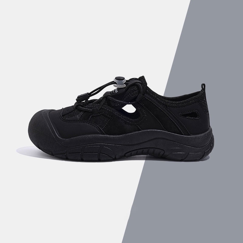 Giày Thể Thao Phối Lưới Thoáng Khí Màu Đen Thời Trang Mùa Hè Cho Nữ