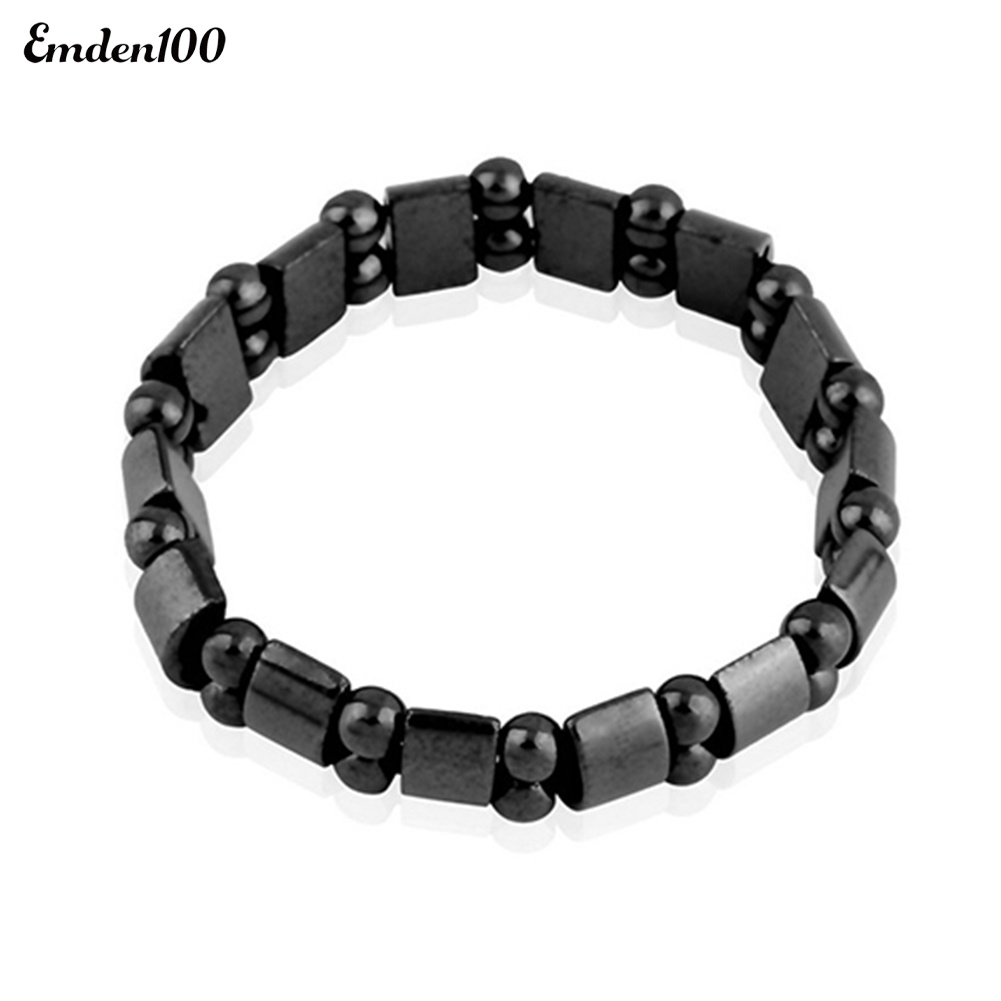 Vòng Tay Chuỗi Hạt Đá Hematite Màu Đen Thời Trang Cho Nam Và Nữ