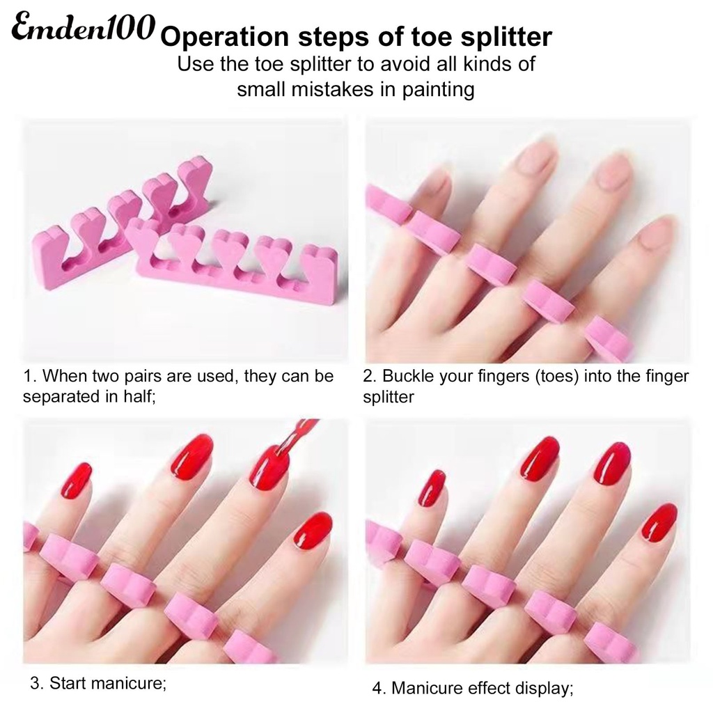 Set 2 Miếng Xốp Mềm Phân Tách Móng Chân Chuyên Dụng