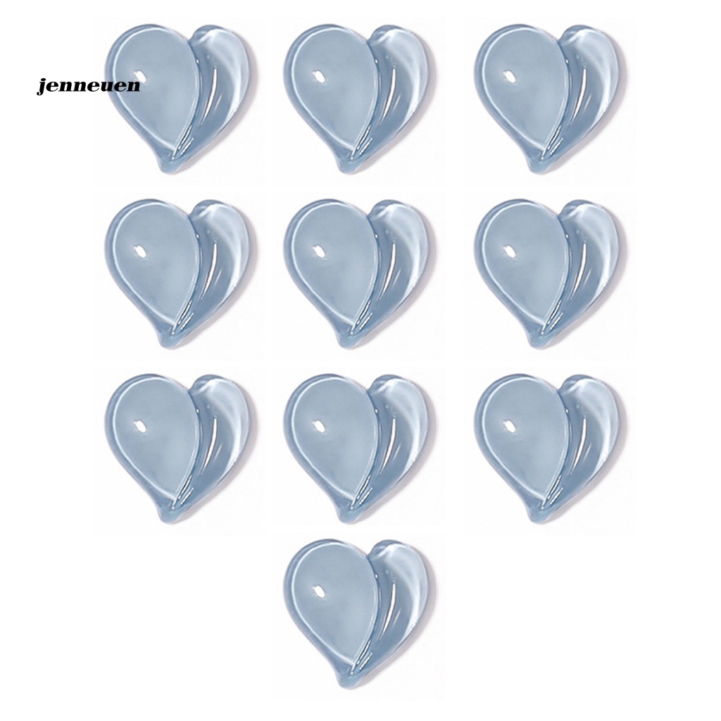 Set 10 Phụ Kiện Trang Trí Móng Tay DIY Hình Trái Tim Xinh Xắn