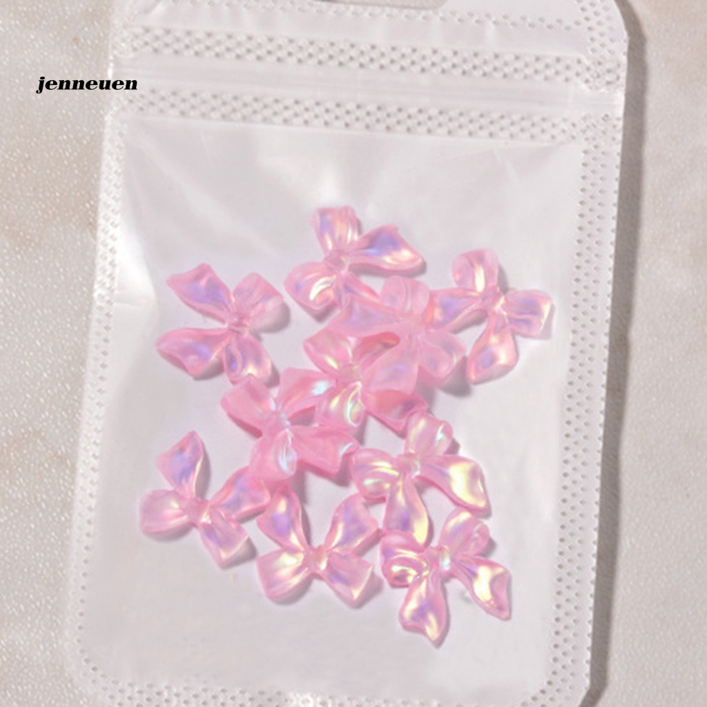 Set 10 Nơ Ruy Băng 3D Lấp Lánh Trang Trí Móng Tay Thời Trang