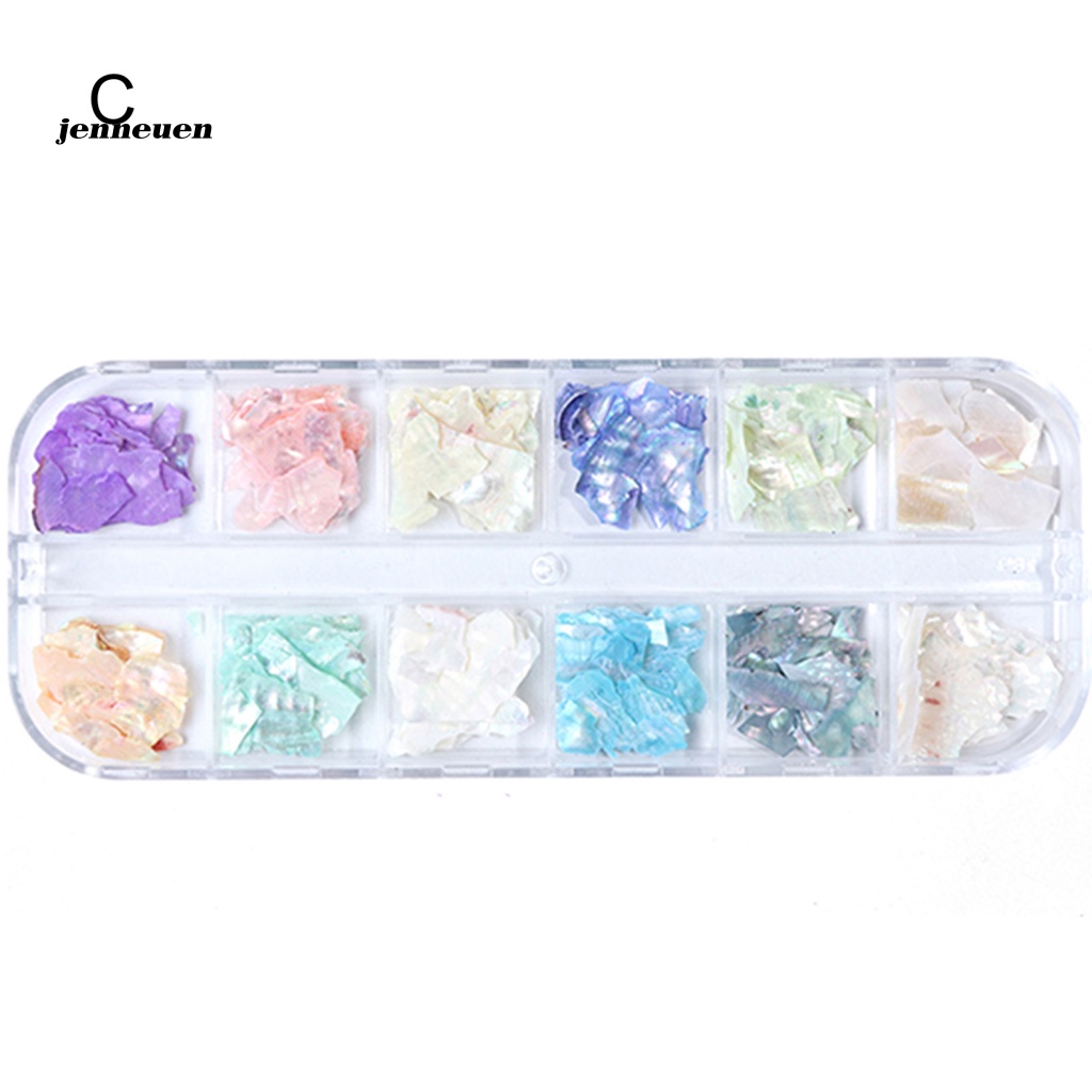1 Hộp Sequin Hình Vỏ Sò Trang Trí Móng Nghệ Thuật