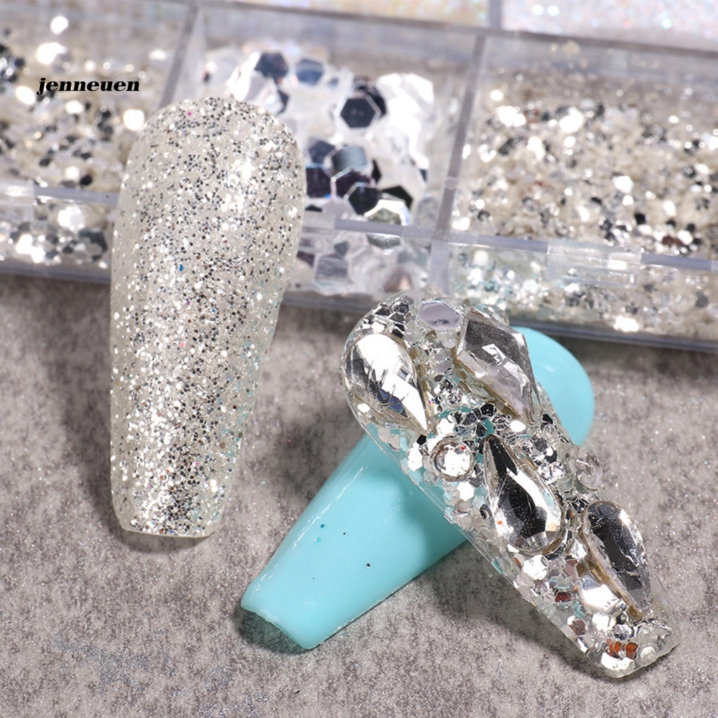 Hộp Sequin Phản Quang Dùng Trang Trí Móng Tay Chất Lượng Cao